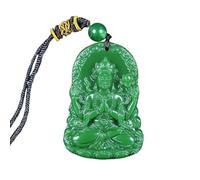 Hotan - Collana da uomo con ciondolo a forma di guanyin, in giadeite verde e blu, multicolore con mille mani, alla moda, per uomini e donne