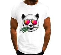 HOTCAT Canottiera da uomo con panda con scritta in lingua tedesca "Animali" con occhiali da sole Fashion Streetstyle, Bianco (Type1), XL