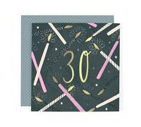Hotchpotch Biglietto di auguri per 30° compleanno, stile contemporaneo, 15,2 x 15,2 cm