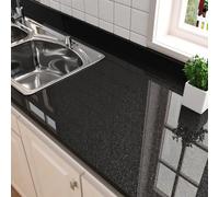 HotDecor Carta da parati glitterata nera da 199,9 x 40 cm, ideale per chi affitta la carta da parati con bastone