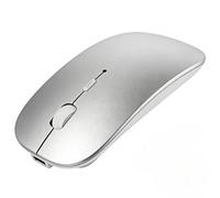 HOTDREAM Mouse Bluetooth ricaricabile per iPad Air/iPad Pro/Laptop/Tablet/iPhone/PC, (non per Mac, MacBook) Argento