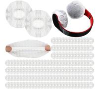 Hoteam 1000 pezzi usa e getta per auricolari, in tessuto non tessuto, bianco, dimensioni 8-11 cm, cuffie on ear