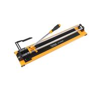 Hoteche Tagliapiastrelle da 600 mm con barra di guida cromata, guide angolari in alluminio e lama di ricambio