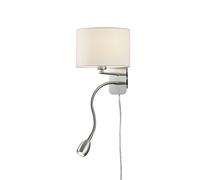 HOTEL APPLIQUE 2 LUCI LED + PARALUME BIANCO E14 20X23,5CM LED INCLUSO 3,1W 310 lm, 3.000K