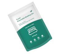 Hotel Bedding Travel Sheets - Portable Sleeping Set | Compact 4PCS Sheet and Pillowcase Combo for Vacation, Hostel, or Outdoor Adventures, Easy-Care Fabric Bedding Cover Ideal for Travelers, Frequency