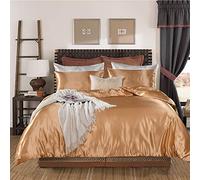 Hotel Gold Comforter Copertura Silk Like Satin Set di da letto estate reversibile copripiumino luna di miele sexy morbido leggero spazzolato copriletti per la della camera agricola
