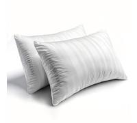 Hotel Grand Set di 2 cuscini in piuma bianca king size, 100% cotone traspirante, 100% cotone traspirante, cuscini per dormire posteriori/laterali, 91,4 x 50,8 cm/2 confezioni