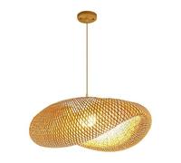 Hotel Lobby Pendant Fixtures in Southeast Asian Style Double Layer Large Hanging Industrial Lamp Creative Braided Light Chandelier Fixture for Kitchen(15.7in)