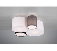 HOTEL PLAFONIERA MULTI CILINDRI DI DIFFERENTI COLORI E DIAMETRI 50X47CM 4 LUCI ATTACCO E27