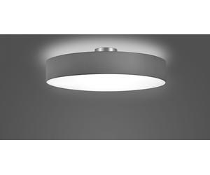 HOTEL PLAFONIERA TONDA 5 LUCI DIFFUSORE TESSUTO GRIGIO D. 65CM 5 LUCI ATTACCO E27