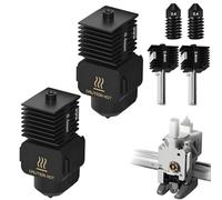 Hotend Kit 2 pezzi 0,2 mm + 0,4 mm per bambù Lab A1/A1 Mini, testina di ricambio con ugello in acciaio e base in silicone, set di blocchi riscaldanti Hot End per stampanti 3D in bambù A1/A1 Mini