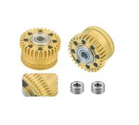 Hotend per ingranaggio driver doppio estrusore elicoidale Plus Set di ugelli a scambio rapido interamente in metallo Parti di ricambio per stampante 3D(1 set gear gold)