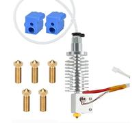Hotend V5 J-Head V5 da 24 V 45 W ad alto flusso, 2 calzini in silicone da 300 ℃ + 5 ugelli da 0,4 mm compatibili con parti della stampante 3D ANYCUBIC Vyper/Kobra Max/Kobra Plus (Hot End)