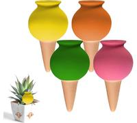 HOTENEAIRE Globi di irrigazione automatica per piante, in terracotta, per interni ed esterni, confezione da 4 (bottiglia stile B)