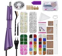 Hotfix - Kit di strumenti applicatori e kit Bedazzler con 8600 strass, 6 punte, stencil, custodia per tessuto, pelle, abbigliamento, fai da te
