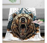 HOTGE orso Tiro Bambini Stampa 3D Coperta Peluche Microfibra Morbida E Accogliente Coperta Da Viaggio Leggera Per Divano Letto E Divano Per Adulti E Bambini 40x50inch(100x130cm)
