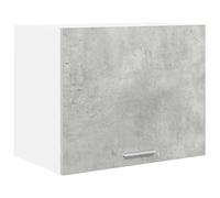 Hothingwell Armadio a sospensione 50 x 31 x 40 cm, grigio cemento e bianco | Legno di ingegneria,forma rettangolare, retro finito,stoccaggio utensili e pentole,uso quotidiano