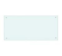 Hothingwell Backsplash da cucina 90x40 cm Vetro Temperato Colore Latte | Credenza da parete, -schizzi, vetro resistente al calore e graffi,materiale di montaggio incluso, facile manutenzione