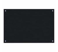 Hothingwell Backsplash da cucina nero 90 x 50 cm in vetro temperato | -schizzi, credenza a parete,vetro temperato resistente calore,resistente graffi,fissaggio a parete