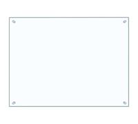 Hothingwell Backsplash da cucina trasparente, 80 x 60 cm, in vetro | parete, credenza cucina, vetro temperato, fissaggio incluso, resistente al calore, facile pulizia, vetro graffi