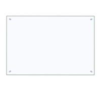 Hothingwell Backsplash da cucina trasparente, 90 x 60 cm, in vetro | -schizzi, vetro resistente al calore, materiale di montaggio incluso, fissaggio a parete sicuro, aspetto decorativo