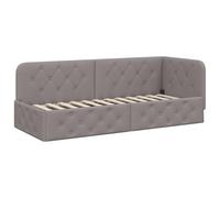 Hothingwell Cornice per letto angolare in tessuto, 80 x 200 cm, colore | Bracciolo reversibile, base a doghe inclusa, conversione divano letto, angolo relax, uso quotidiano