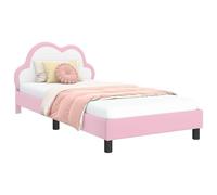 Hothingwell Cornice per letto per bambini, 80 x 200 cm, con testiera in PU | Legno di ingegneria,base a doghe fisse,senza rete,stile contemporaneo,facile manutenzione