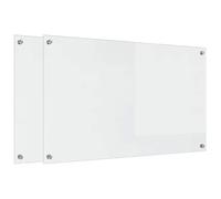 Hothingwell Crédence de Cuisine - 2 pezzi, trasparente, 100 x 60 cm | Vetro temperato, resistente al calore, antigraffio, facile da pulire, aspetto minimalista, montaggio a parete