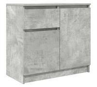 Hothingwell Credenza Grigio Calcestruzzo 71x35x65 cm Legno Ingegneria con | Ante e mensole, cassetto, installazione reversibile, superficie liscia, pulizia con panno umido, fissaggio a parete in