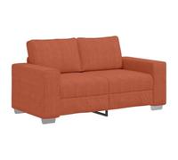 Hothingwell Divano a 2 posti, colore: Rosso Orange, 160 x 77 x 82 cm | Seduta schiuma spessa, cuscini fibra, struttura compensato e metallo, gambe robuste, soggiorno camera da letto ufficio