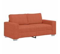 Hothingwell Divano a 2 posti, colore: Rosso Orange, 180 x 77 x 82 cm | Seduta spessa schiuma, cuscini in fibra, struttura compensato e metallo, gambe robuste, braccioli compensato, soggiorno
