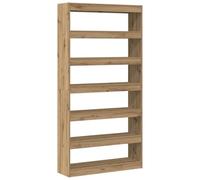 Hothingwell Libreria a 6 livelli, 100 x 30 x 198 cm, legno di ingegneria | 6 livelli,design pulito,linee nitide,estetica minimalista,uso versatile,struttura rettangolare