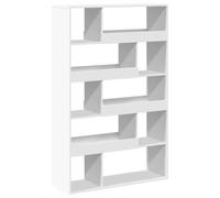 Hothingwell Libreria Bianca 100x33x156,5 cm Legno Ingegneria | 10 ripiani, divisorio per libri, DVD, superficie liscia, facile da pulire, fissaggio a parete richiesto