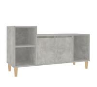 Hothingwell Mobile TV Grigio Cemento 100x35x55 cm Legno di Ingegneria | Porte e scomparti, portaoggetti multimediale, parte superiore robusta, fissaggio a parete incluso, manuale di montaggio
