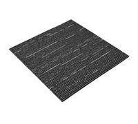 Hothingwell Piastrella per tappeti a righe, 50 x 50 cm, 20 pezzi PP e | Piastrelle rimovibili, superficie ad anello, riduzione del rumore, interno camera da letto, manutenzione aspirapolvere