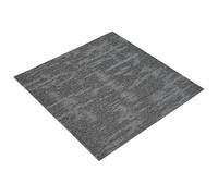 Hothingwell Piastrella Tappeto Grigio Charcoal 50 x 50 cm 4 pc PP e bitume | Superficie in loop, polipropilene e bitume, installazione rimovibile, camera da letto, soggiorno, manutenzione con