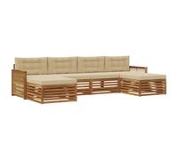 Hothingwell Set Divano Esterno 6 pz Legno di Acacia Massiccio | Design contemporaneo, linee pulite, configurazione modulare, giardino, patio, angolo piscina, manutenzione con panno umido