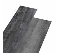 Hothingwell Tavole da pavimento autoadesive grigio lucido, 32 pezzi, 4,46 | PVC resistente, effetto legno, posa autoadesiva, superficie liscia, salotti, camere da letto, corridoi