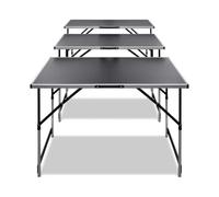 Hothingwell Tavolo da incollare, 3 pezzi, pieghevole, altezza regolabile | Piedi in ferro e alluminio, carico 30 kg, altezza 73/80/87/94 cm, ganci inclusi, uso artigianato e decorazione