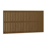 Hothingwell Testiera da parete marrone miele, 166 x 3 x 90 cm, in legno | Design classico, grana dritta, nodi rustici, manuale di montaggio incluso, letti senza testiera, supporto per la schiena