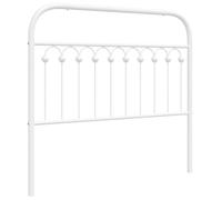 Hothingwell Testina di ricambio in metallo bianco 100 cm | Acciaio solido, gambe robuste, supporto per la schiena, design classico, camera da letto, letti a tubi rotondi