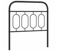Hothingwell Testina di ricambio in metallo nero, 80 cm | Acciaio solido, gambe in metallo resistente, supporto per la lettura posteriore, design classico, camera da letto