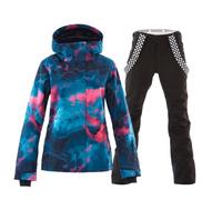 HOTIAN Giacca da sci da Donna e pantaloni Set, Giacca invernale Donna Calda,Pantaloni Da Sciimpermeabili E Cappotto,per Il Lavoro All'aperto Sci Pesca Equitazione Moto