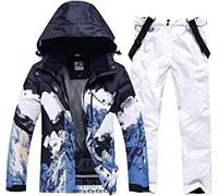 HOTIAN Giacca da sci da Uomo e pantaloni Set, Giacca invernale Donna Calda,Pantaloni Da Sciimpermeabili E Cappotto,per Il Lavoro All'aperto Sci Pesca Equitazione Moto
