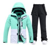 HOTIAN Giacca e Pantaloni da Sci da Donna,2 pezzi, set da sci da donna,impermeabile,antivento,invernale,caldo,sci, neve,set da snowboard