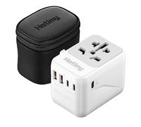 Hotimy Presa Universale da Viaggio USB C, Adattatore Universale con 3 USB C e 2 USB A 5,6A, Fusibili da 10A, Adattatore Universale da Viaggio per oltre 220 Paesi Tipo C/G/A/I