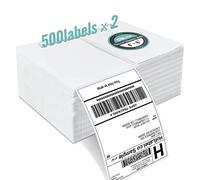 Hotlabel 1000 4X6 Etichette di spedizione termica diretta per pacchetti, Etichette termiche 4x6, Etichette adesive forti, Etichette adesive perforate per stampante bianca