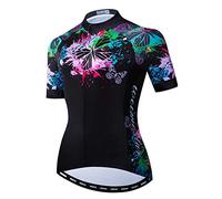 Hotlion Ciclismo Jersey Donne Manica Corta Abbigliamento Bicicletta Top MTB Full Zipper Bike Maglie, 4ACF2282, XX-Large