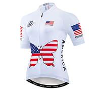 Hotlion Ciclismo Jersey Donne Manica Corta Bicicletta Abbigliamento Top MTB Cerniera Completa Bike Maglie Vestiti, ACF2086, XX-Large