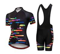 Hotlion Donne Ciclismo Jersey Imposta Estate Bike Abbigliamento Vestiti Della Bicicletta Da Strada Manica Corta Biking Outfits, B3jp2010, Medium
